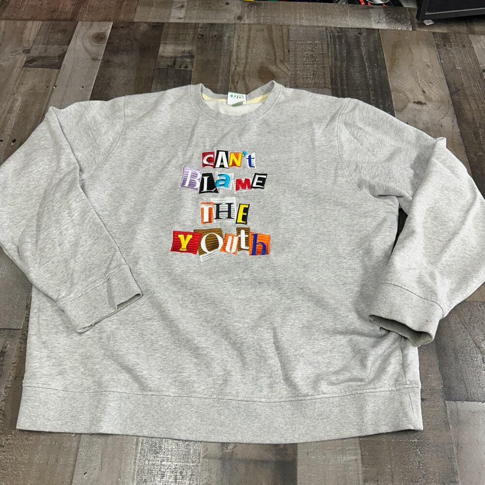 3XL Lifted Research Group LRG Cant‎ Blame The Youth Gray Pullover